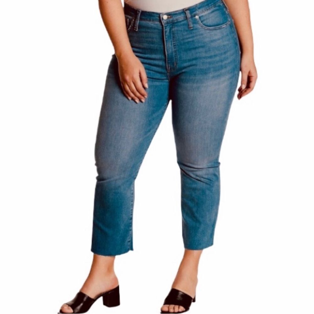 NWT Madewell Cali Demi Boot High Rise Cropped Flare Jeans 36P Medium Wash